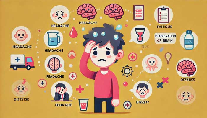 کم شدن آب دور مغز