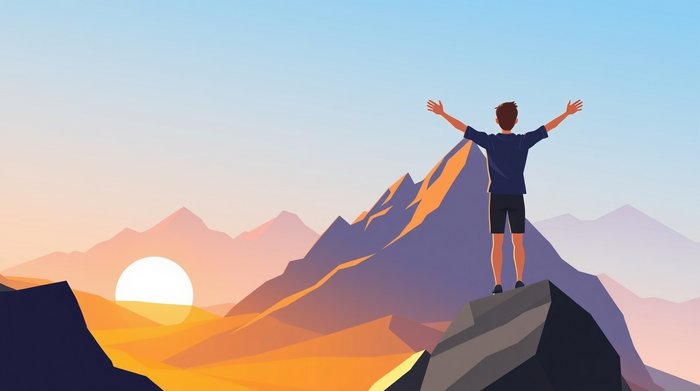 رسیدن به قله موفقیت