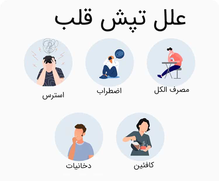 علت تپش قلب